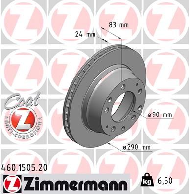 ZIMMERMANN Bremžu diski 460.1505.20