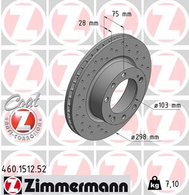 ZIMMERMANN Тормозной диск 460.1512.52
