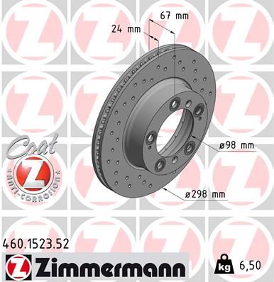 ZIMMERMANN Тормозной диск 460.1523.52