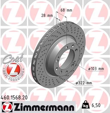 ZIMMERMANN Bremžu diski 460.1568.20