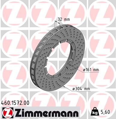 ZIMMERMANN Bremžu diski 460.1572.00