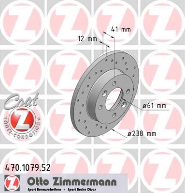 ZIMMERMANN Bremžu diski 470.1079.52