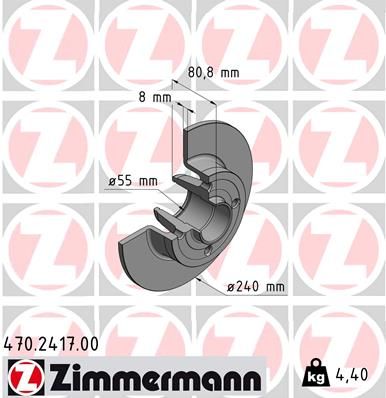 ZIMMERMANN Bremžu diski 470.2417.00