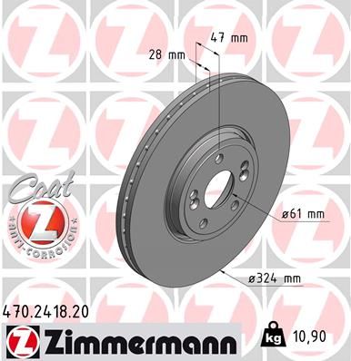 ZIMMERMANN Тормозной диск 470.2418.20