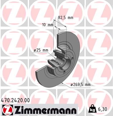 ZIMMERMANN Bremžu diski 470.2420.00