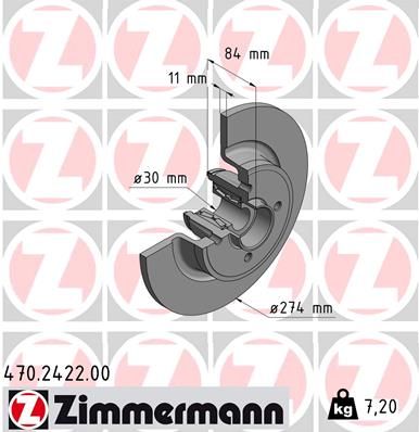 ZIMMERMANN Тормозной диск 470.2422.00