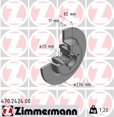 ZIMMERMANN Тормозной диск 470.2424.00