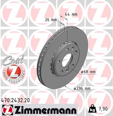 ZIMMERMANN Bremžu diski 470.2432.20