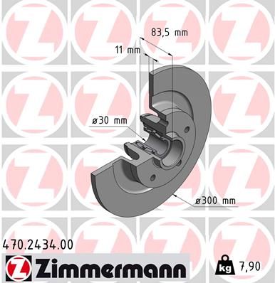 ZIMMERMANN Bremžu diski 470.2434.00