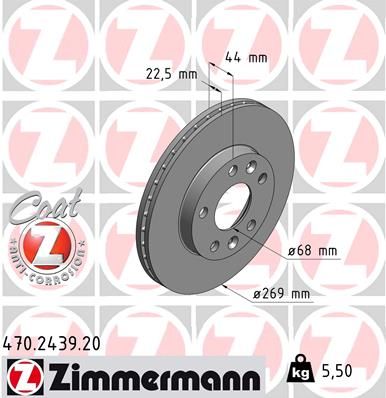 ZIMMERMANN Тормозной диск 470.2439.20