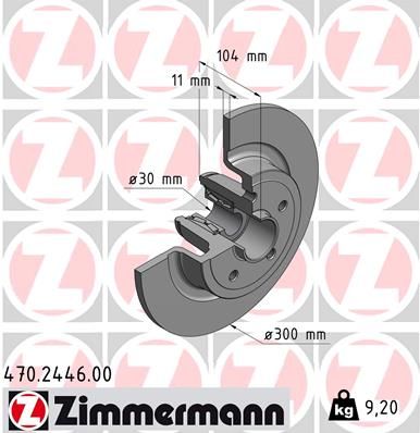 ZIMMERMANN Bremžu diski 470.2446.00