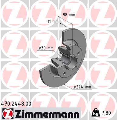 ZIMMERMANN Bremžu diski 470.2448.00