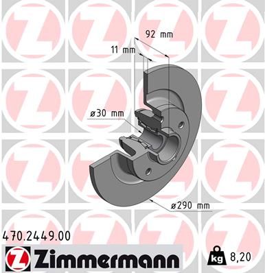 ZIMMERMANN Тормозной диск 470.2449.00