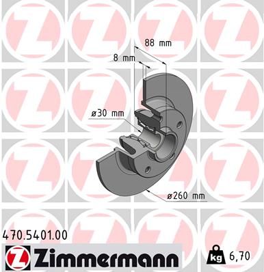 ZIMMERMANN Bremžu diski 470.5401.00