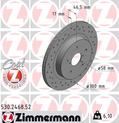 ZIMMERMANN Bremžu diski 530.2468.52