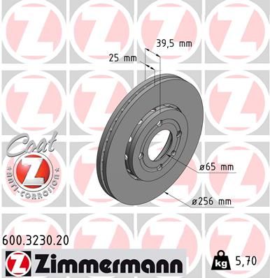 ZIMMERMANN Тормозной диск 600.3230.20
