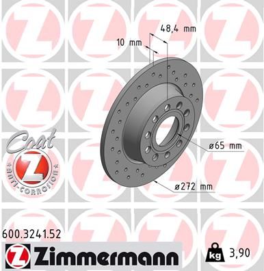 ZIMMERMANN Тормозной диск 600.3241.52